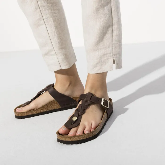 Women Birkenstock Thong Gizeh Braided Habana