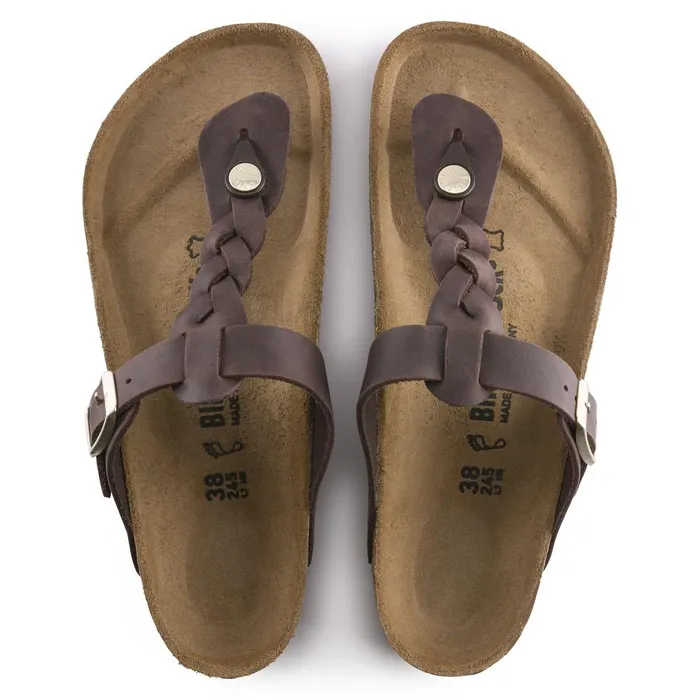 Women Birkenstock Thong Gizeh Braided Habana