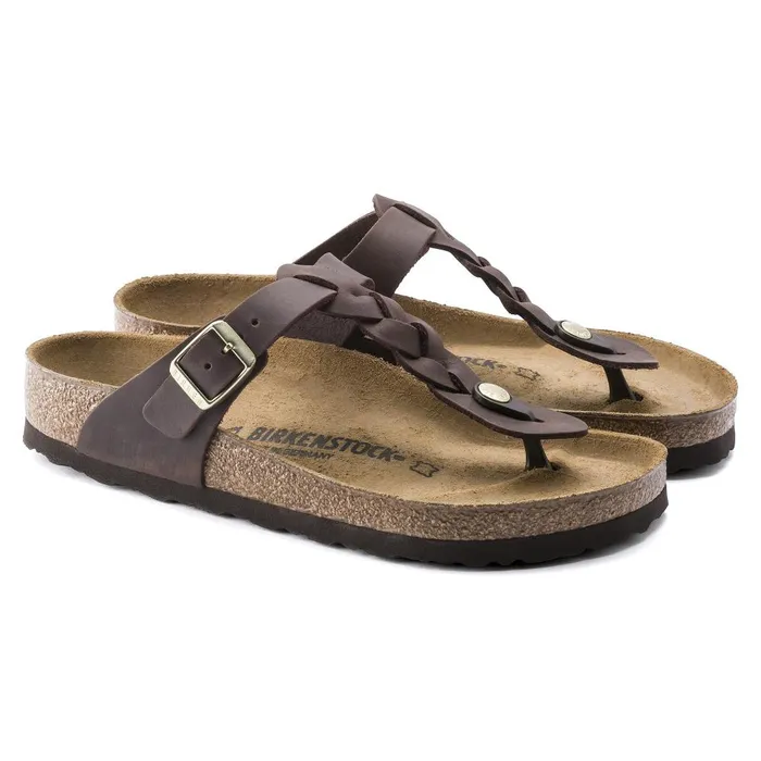 Women Birkenstock Thong Gizeh Braided Habana