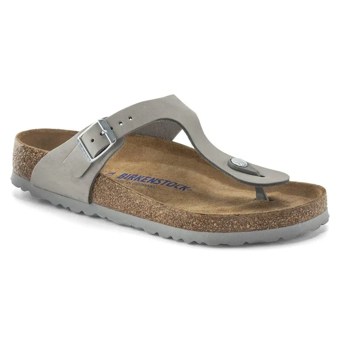 Women Birkenstock Thong Gizeh Soft Footbed Dove Gray