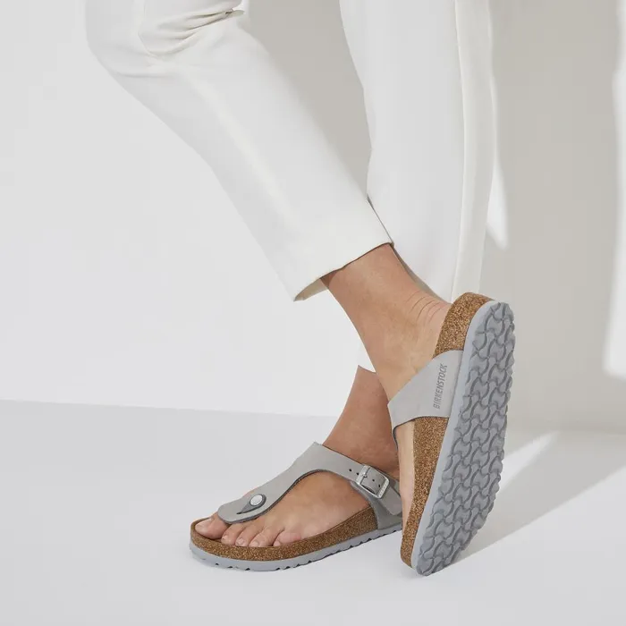 Women Birkenstock Thong Gizeh Soft Footbed Dove Gray
