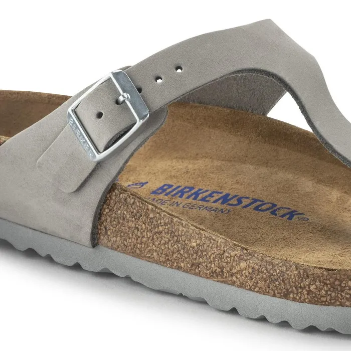 Women Birkenstock Thong Gizeh Soft Footbed Dove Gray