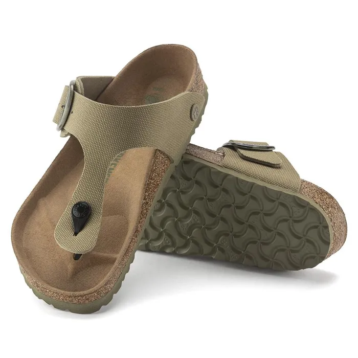 Women Birkenstock Thong Gizeh Vegan Big Buckle Faded Khaki