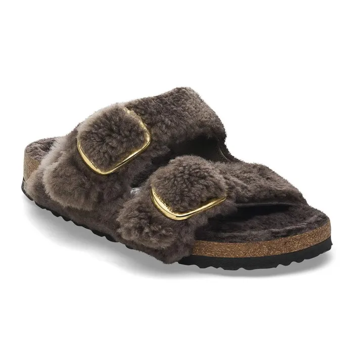 Women Birkenstock TwoStrap Arizona Big Buckle Concrete Gray