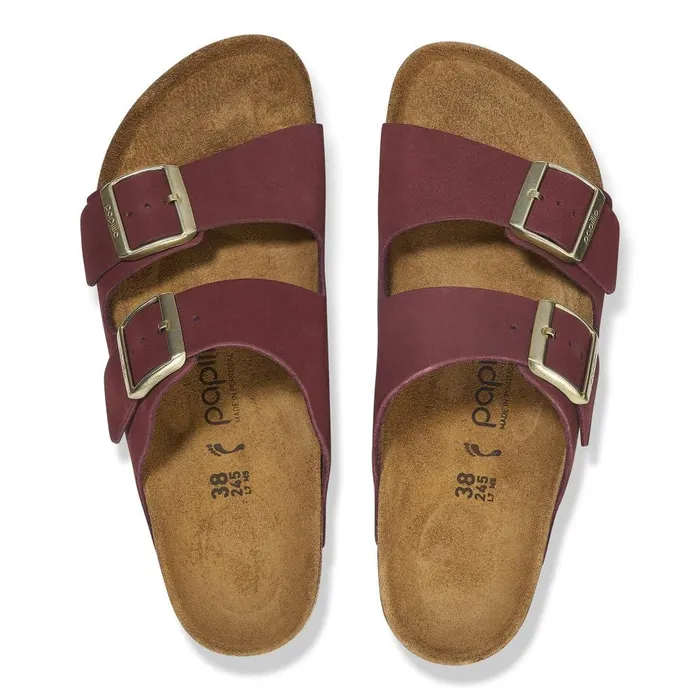 Women Birkenstock TwoStrap Arizona Flex Platform Zinfandel