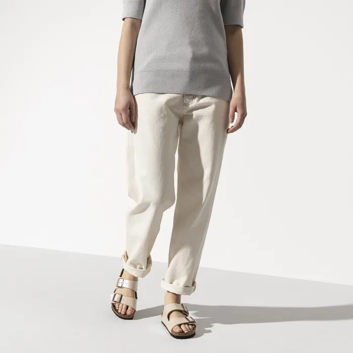 Women Birkenstock TwoStrap Arizona Graceful Pearl White