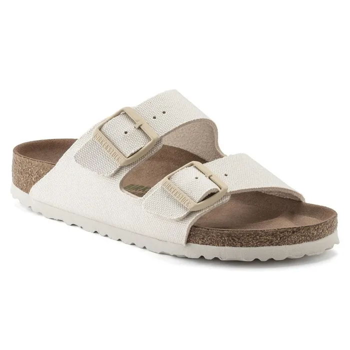 Women Birkenstock TwoStrap Arizona Vegan Eggshell