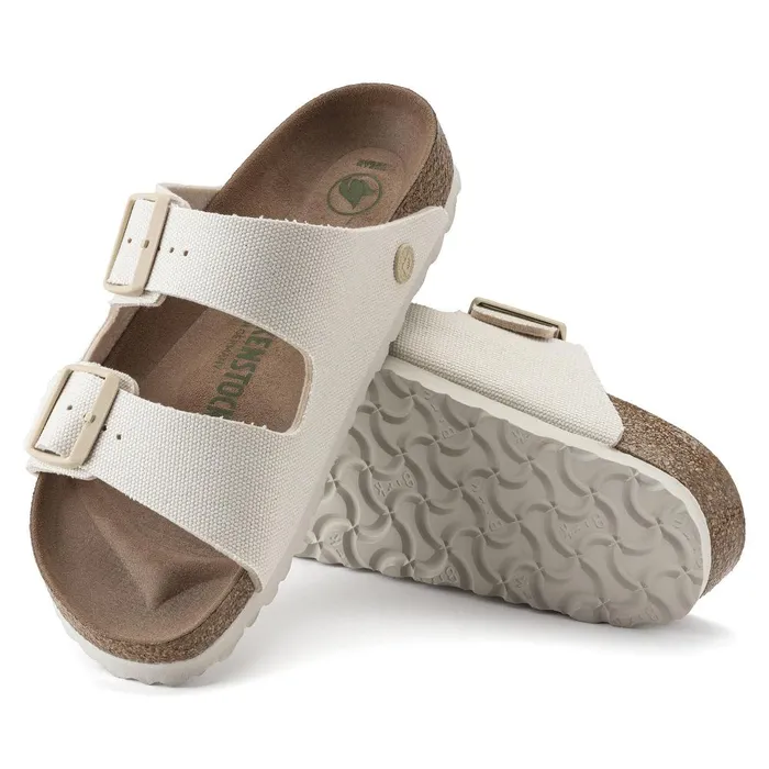 Women Birkenstock TwoStrap Arizona Vegan Eggshell