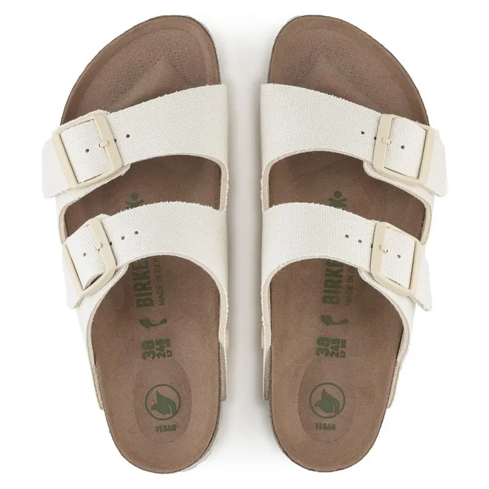 Women Birkenstock TwoStrap Arizona Vegan Eggshell
