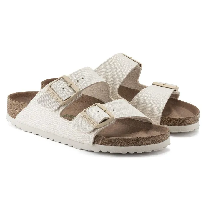 Women Birkenstock TwoStrap Arizona Vegan Eggshell