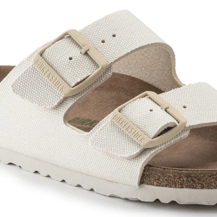 Women Birkenstock TwoStrap Arizona Vegan Eggshell