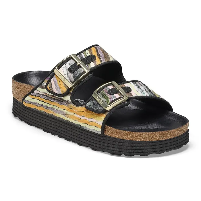 Women Birkenstock Wedges and Platforms Arizona Platform Multi Yellow