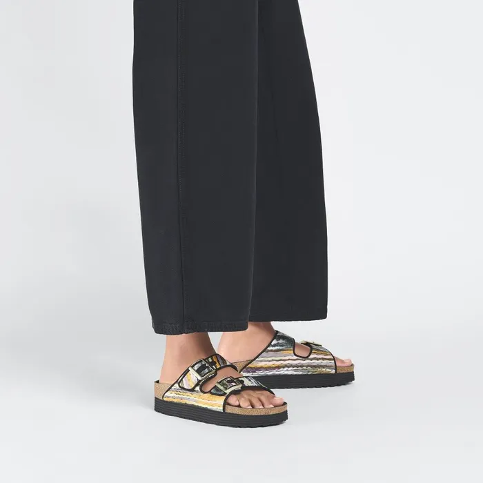 Women Birkenstock Wedges and Platforms Arizona Platform Multi Yellow