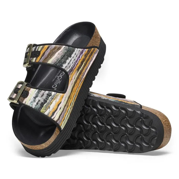 Women Birkenstock Wedges and Platforms Arizona Platform Multi Yellow