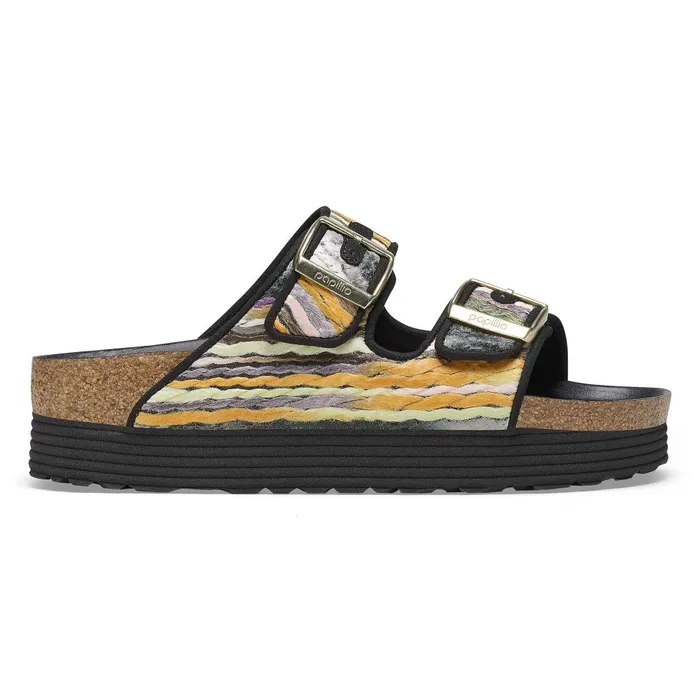 Women Birkenstock Wedges and Platforms Arizona Platform Multi Yellow