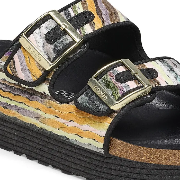 Women Birkenstock Wedges and Platforms Arizona Platform Multi Yellow