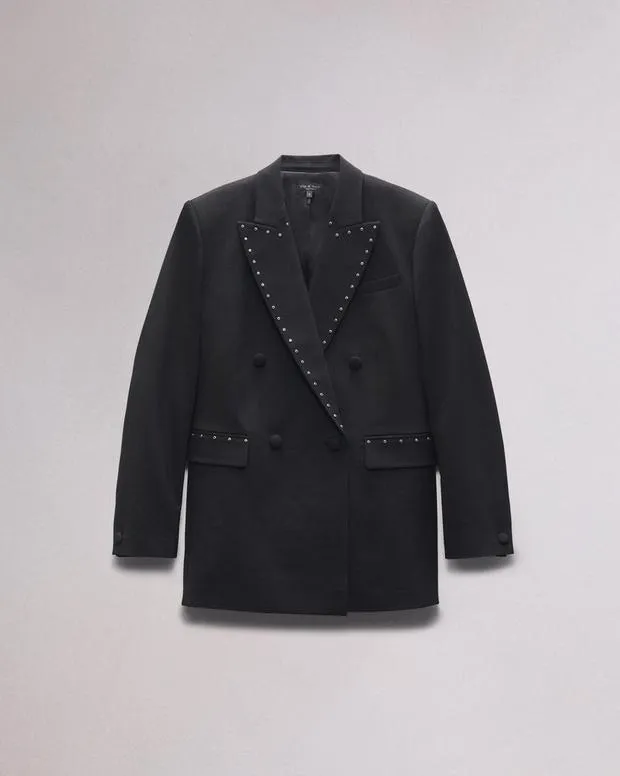 Women Blazers and Vests Rag and Bone Emile WoolBlend Blazer Black