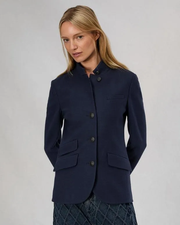 Women Blazers and Vests Rag and Bone Slade Wool Blazer Navy