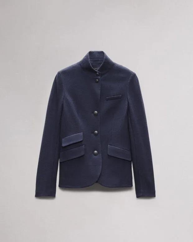 Women Blazers and Vests Rag and Bone Slade Wool Blazer Navy