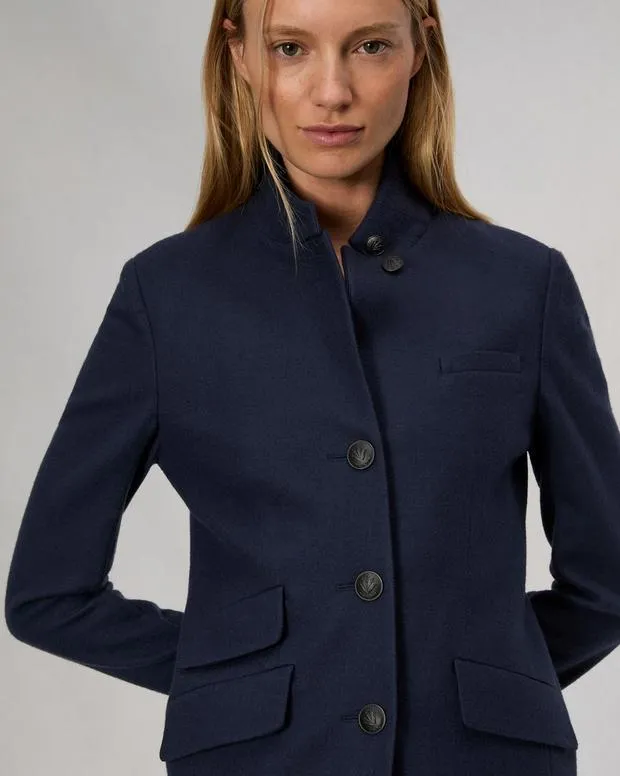 Women Blazers and Vests Rag and Bone Slade Wool Blazer Navy