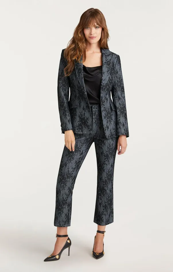 Women Blazers Cinq Sept Bonded Lace Sallie Blazer Light Indigoblack