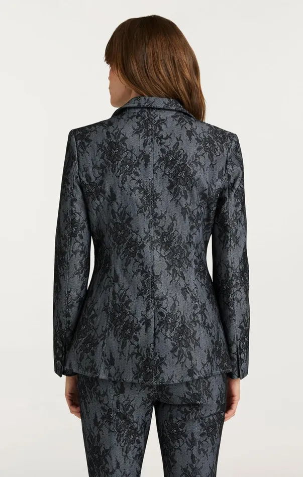 Women Blazers Cinq Sept Bonded Lace Sallie Blazer Light Indigoblack