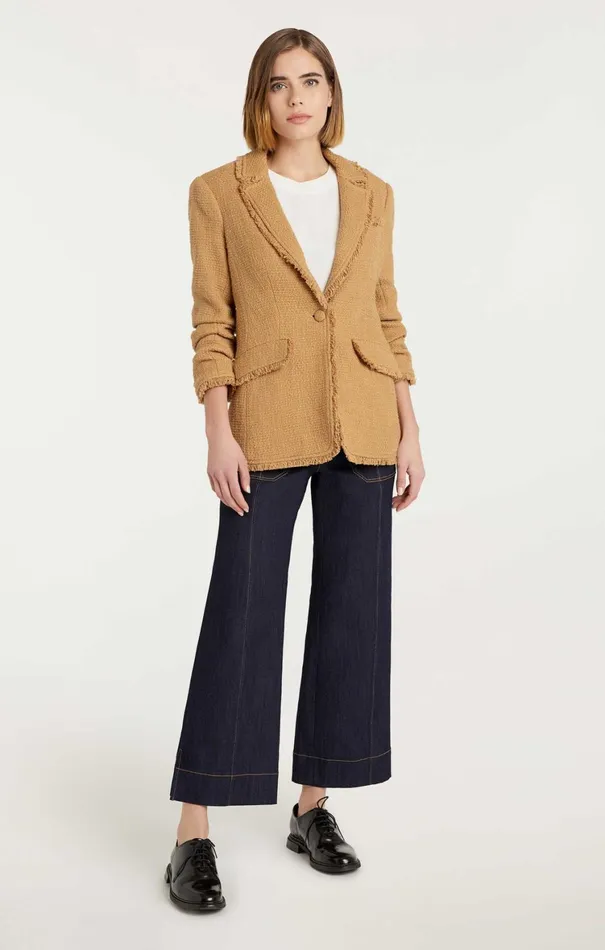 Women Blazers Cinq Sept Boucle Khloe Blazer Sahara