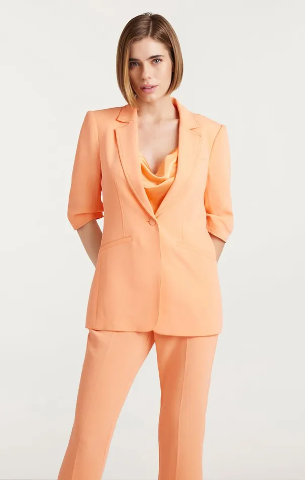 Women Blazers Cinq Sept Crepe Khloe Blazer Marmalade