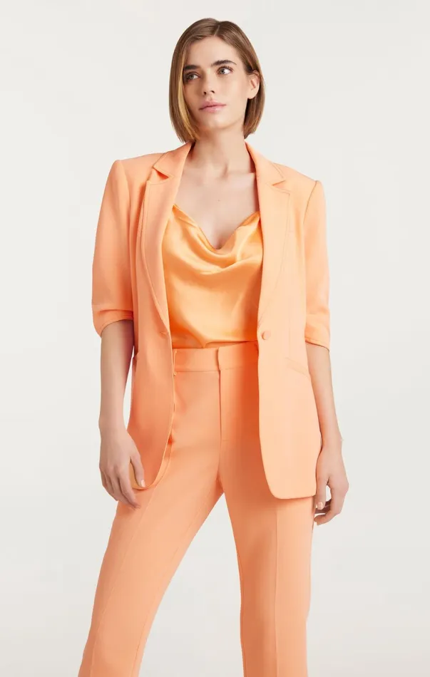 Women Blazers Cinq Sept Crepe Khloe Blazer Marmalade