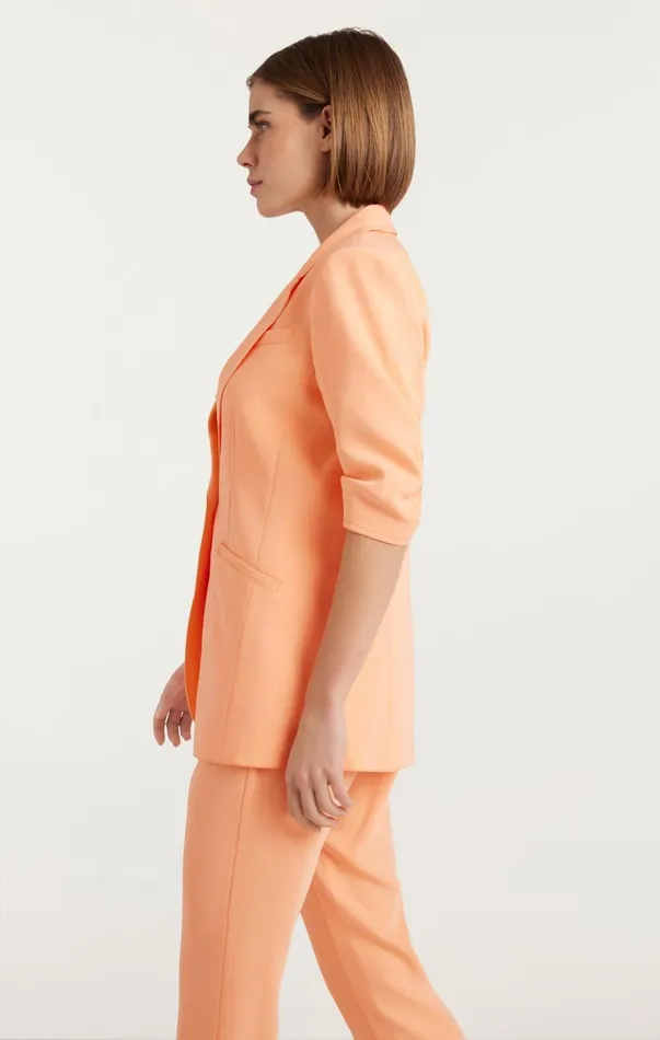 Women Blazers Cinq Sept Crepe Khloe Blazer Marmalade