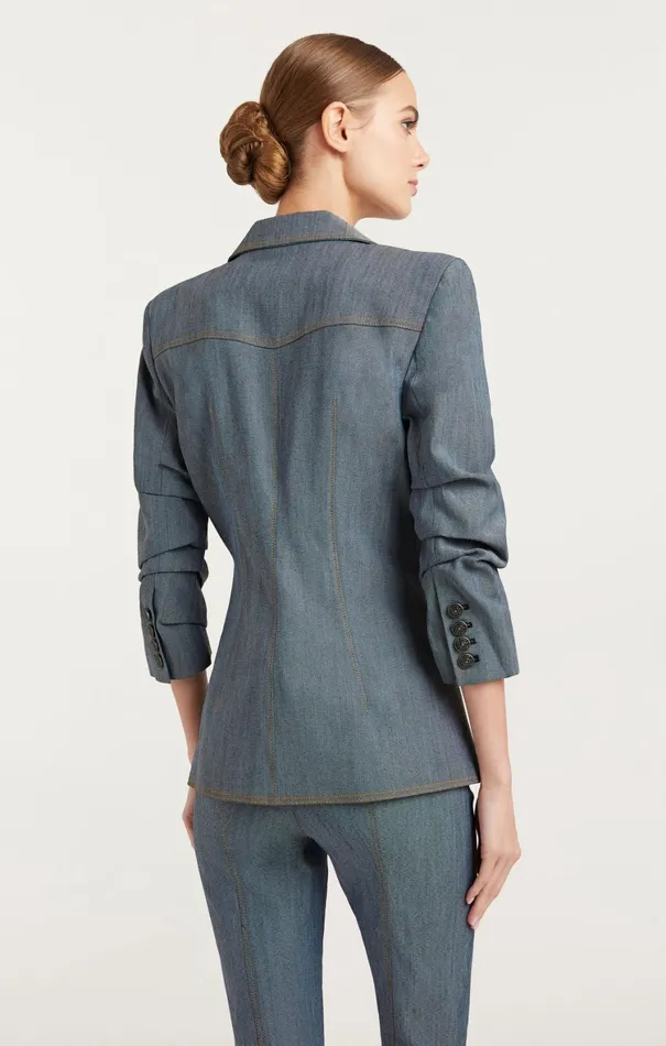 Women Blazers Cinq Sept Louisa Blazer Light Indigo