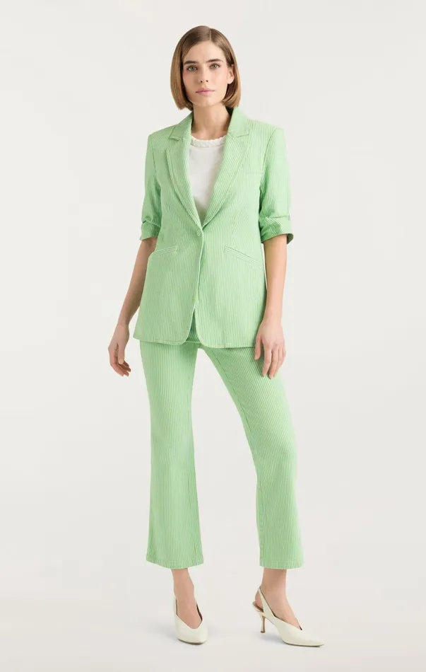 Women Blazers Cinq Sept Short Sleeve Khloe Blazer Lush Meadowskylight