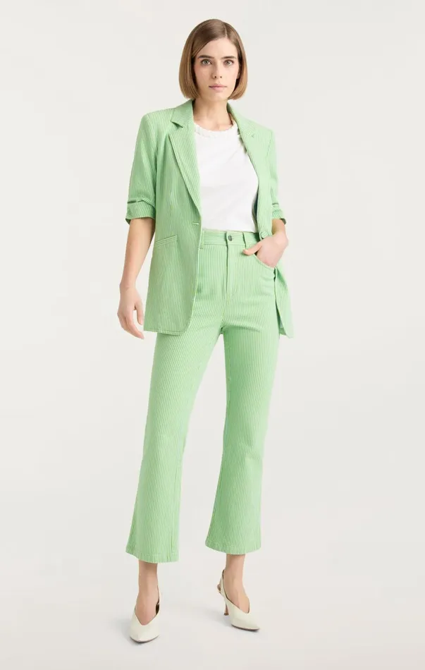 Women Blazers Cinq Sept Short Sleeve Khloe Blazer Lush Meadowskylight