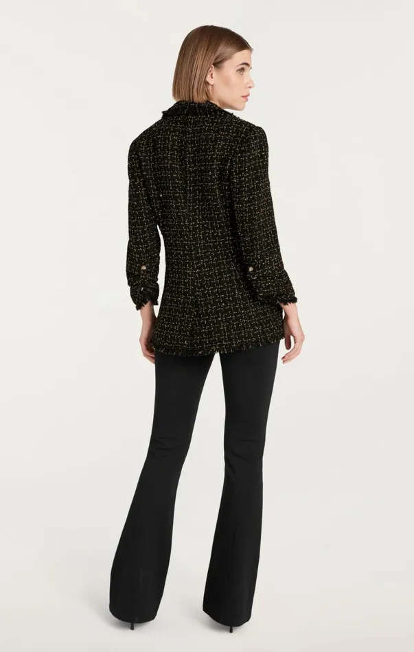 Women Blazers Cinq Sept Sylvie Boucle Khloe Blazer Blackgold