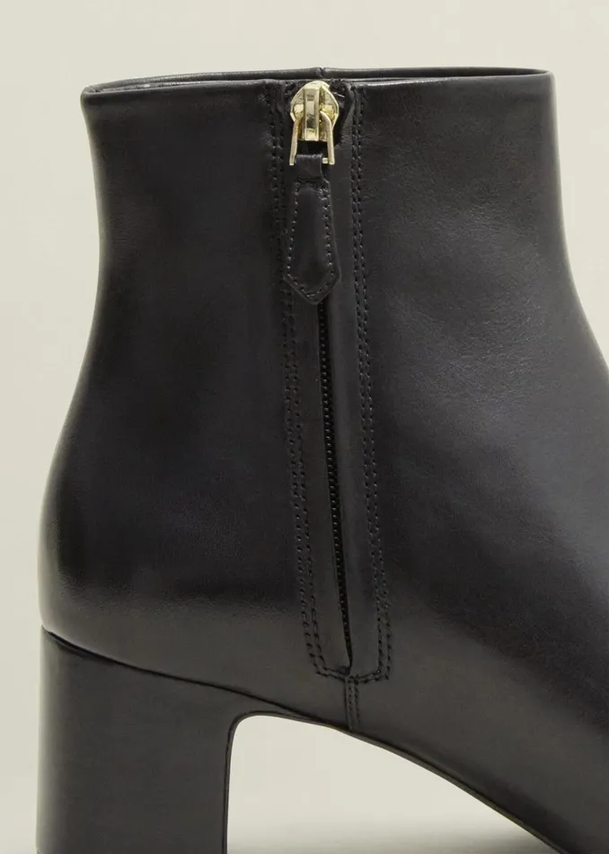 Women Boots Hobbs Rochelle Leather Ankle Boots Black