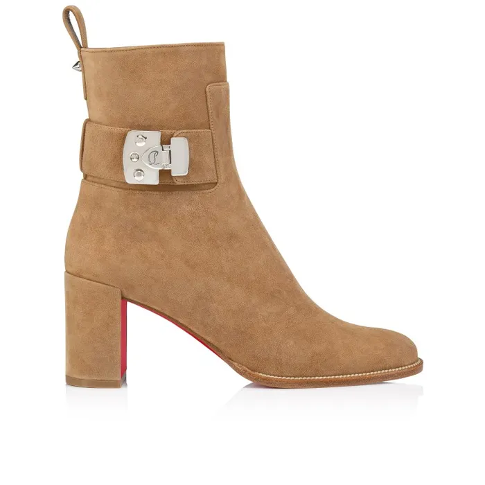 Women Booty Lock 70 Mm Low Boots 8211 Veau Velours 8211 Lionne Christian Louboutin Boots
