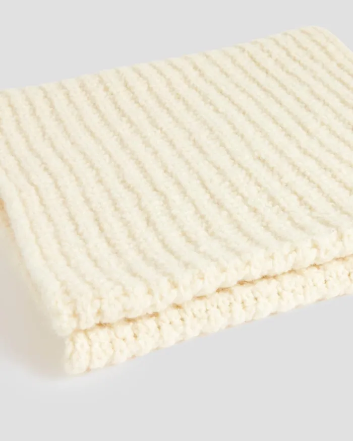 Women Boucl Wool Snood Glass Green Beige Comptoir Des Cotonniers