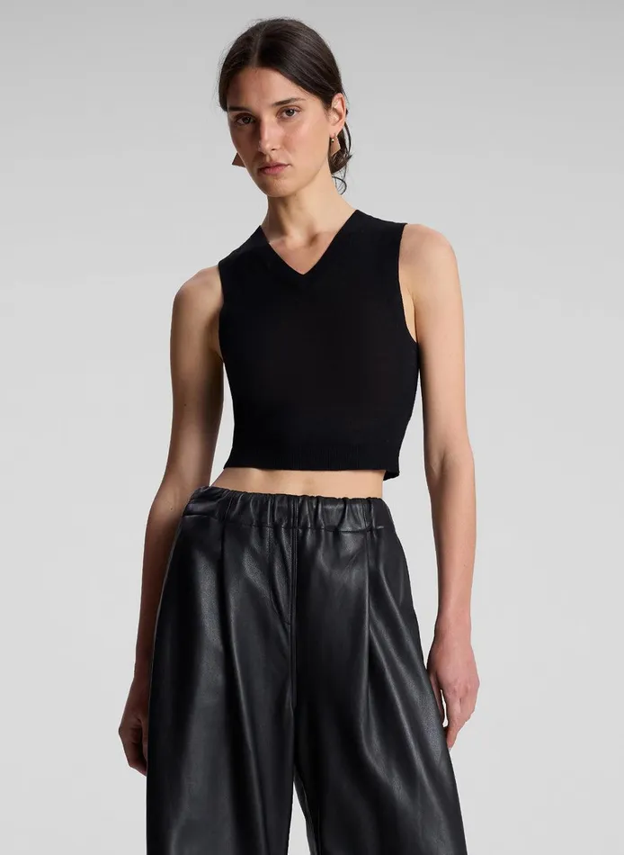 Women Brody Fine Merino Vest Black ALC Sweaters