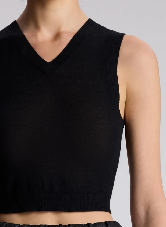 Women Brody Fine Merino Vest Black ALC Sweaters
