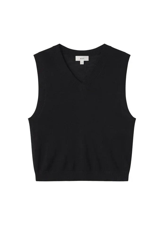 Women Brody Fine Merino Vest Black ALC Sweaters
