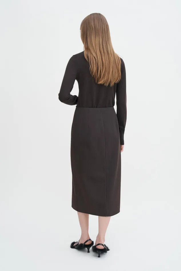 Women Buttoned Pencil Skirt Mocha Filippa K Skirts