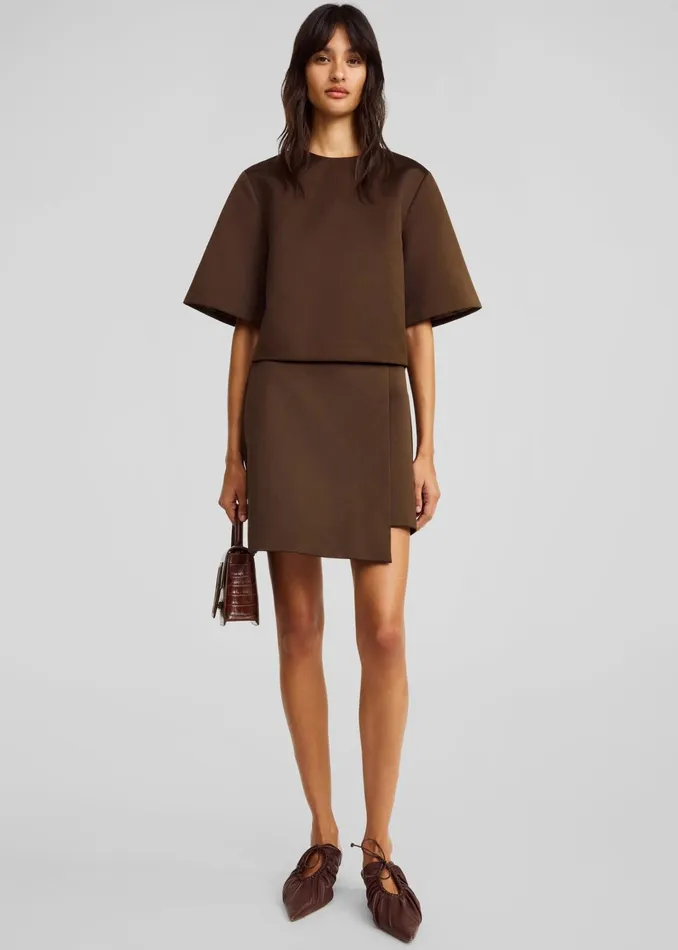 Women By Malene Birger Hania Top 8211 Dark Mahogany The Frankie Shop Tops