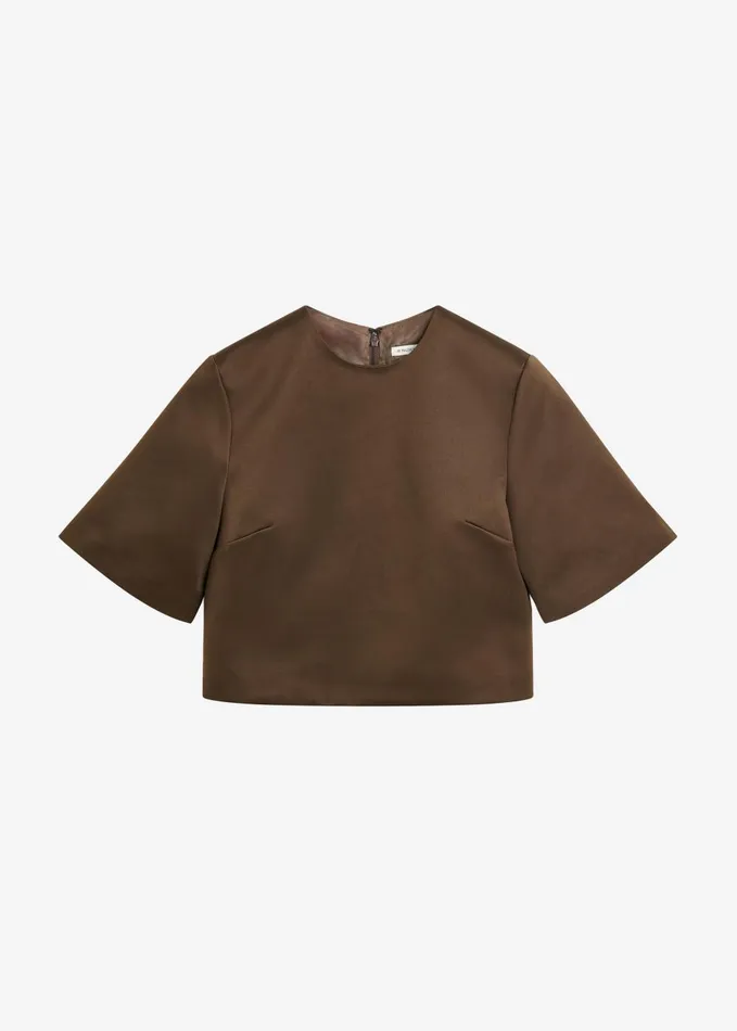 Women By Malene Birger Hania Top 8211 Dark Mahogany The Frankie Shop Tops