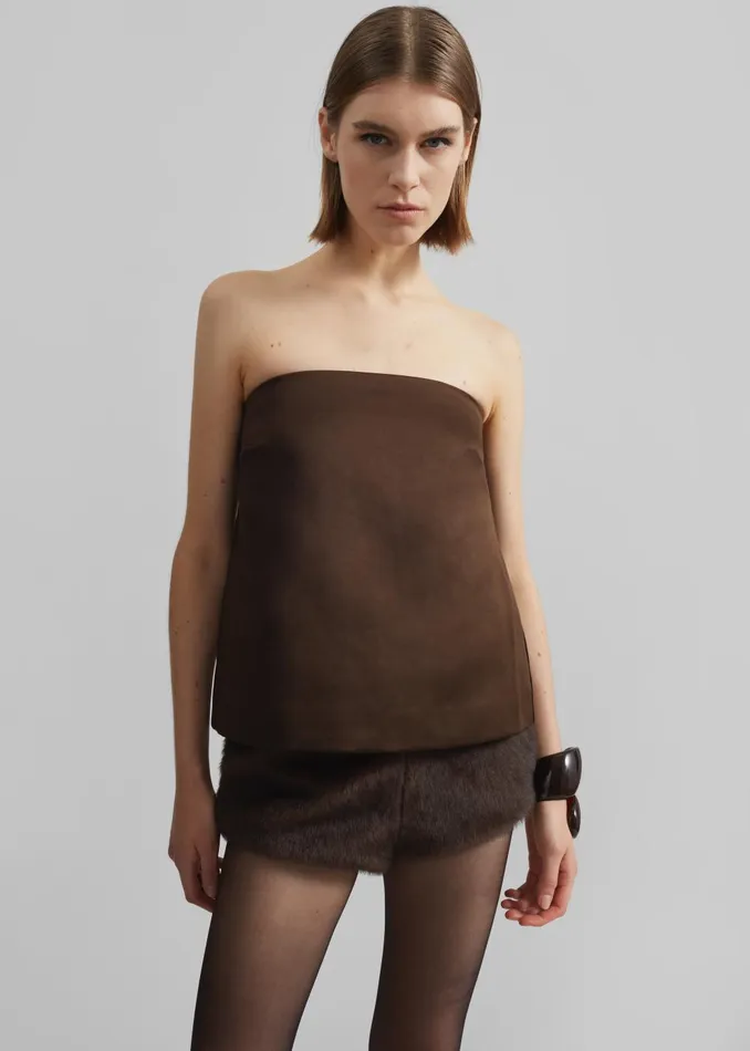 Women By Malene Birger Hermie Top 8211 Dark Mahogany The Frankie Shop Tops