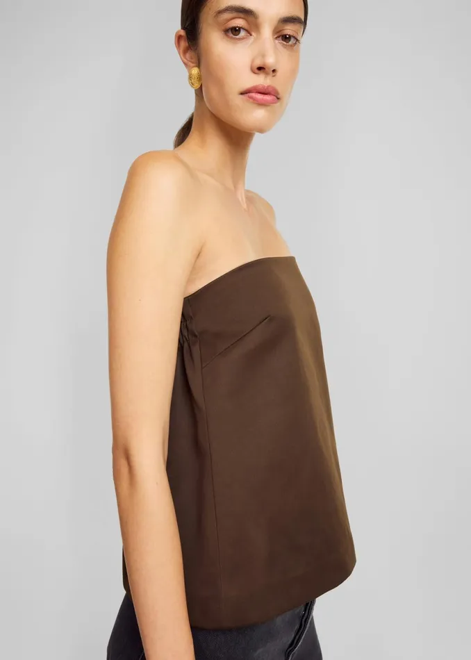 Women By Malene Birger Hermie Top 8211 Dark Mahogany The Frankie Shop Tops