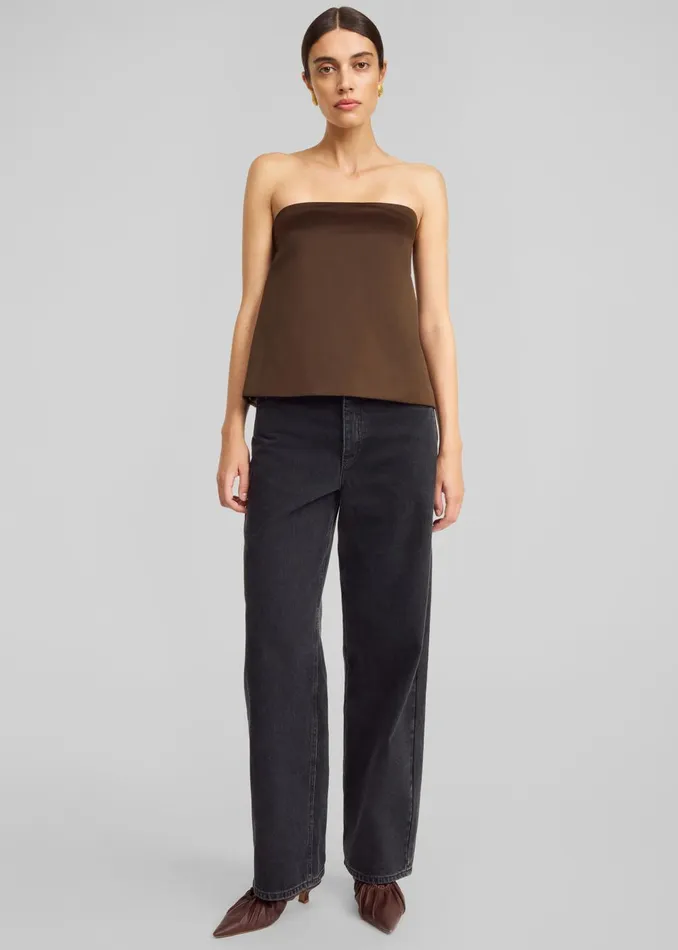 Women By Malene Birger Hermie Top 8211 Dark Mahogany The Frankie Shop Tops
