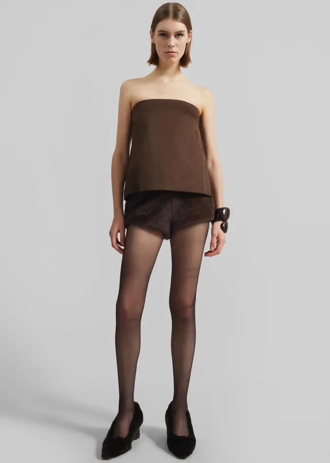 Women By Malene Birger Hermie Top 8211 Dark Mahogany The Frankie Shop Tops