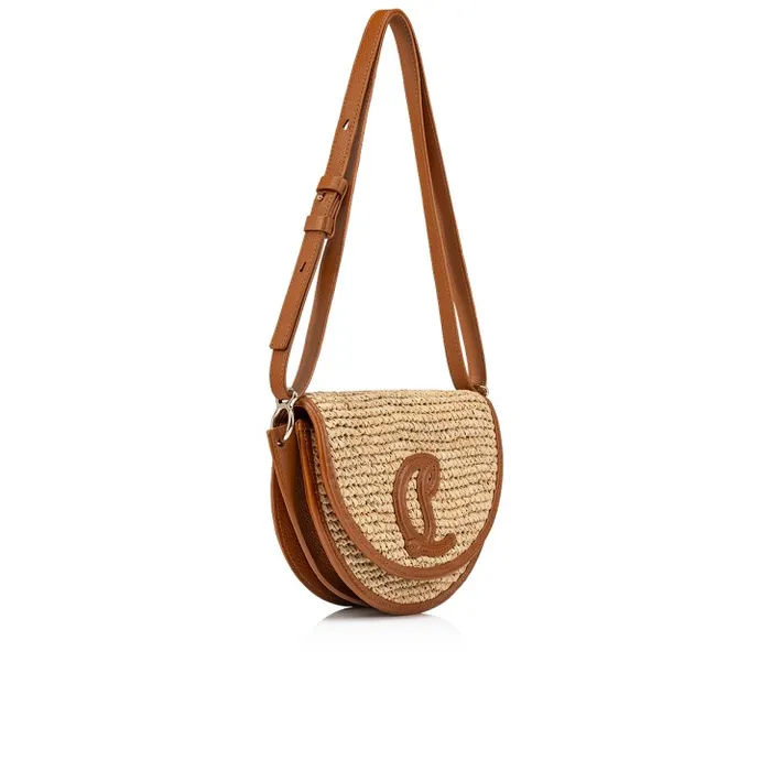 Women By My Side Crossbody Bag 8211 Raffia And Grained Calf Leather 8211 Natural Christian Louboutin Shoulder Bags