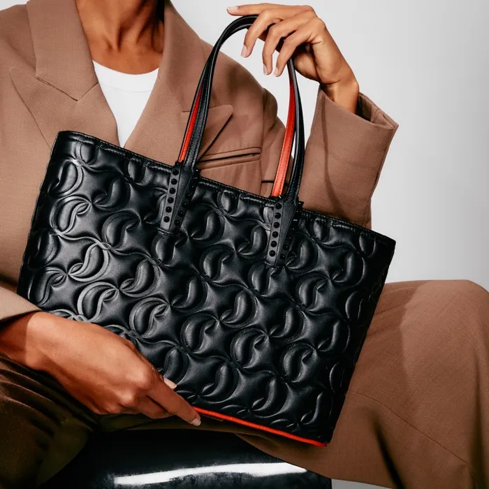 Women Cabata Small Tote Bag 8211 Nappa Leather 8211 Black Christian Louboutin Shoulder Bags Women Cabata Small Tote Bag 8211 Nappa Leather 8211 Black Christian Louboutin Shoulder Bags