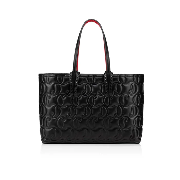 Women Cabata Small Tote Bag 8211 Nappa Leather 8211 Black Christian Louboutin Shoulder Bags